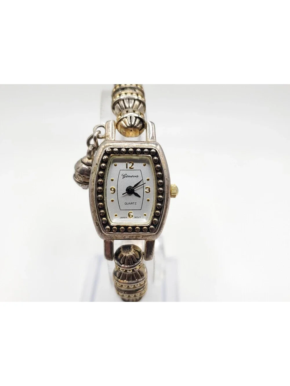 Geneva Quartz Watch Womens New Battery Silver Tone 19mm
